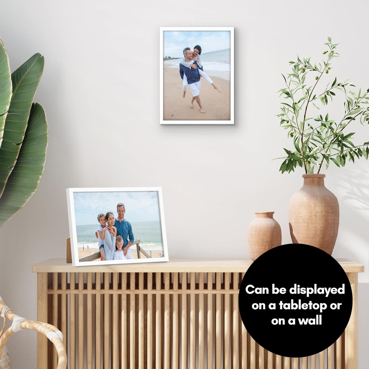 Americanflat 24x36 Poster Frame with Polished Plexiglass - Streamline Collection - Thin Border Picture Frame for Wall Display - Hanging Hardware Included - Black - Colors B