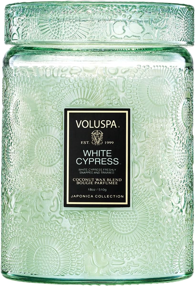 Voluspa Baltic Amber Candle, 18 oz, Coconut Wax Blend, Scented Candles for Home, 100 Hour Burn Time, Candle Jar