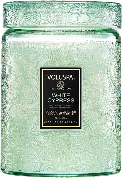 Voluspa Baltic Amber Candle, 18 oz, Coconut Wax Blend, Scented Candles for Home, 100 Hour Burn Time, Candle Jar