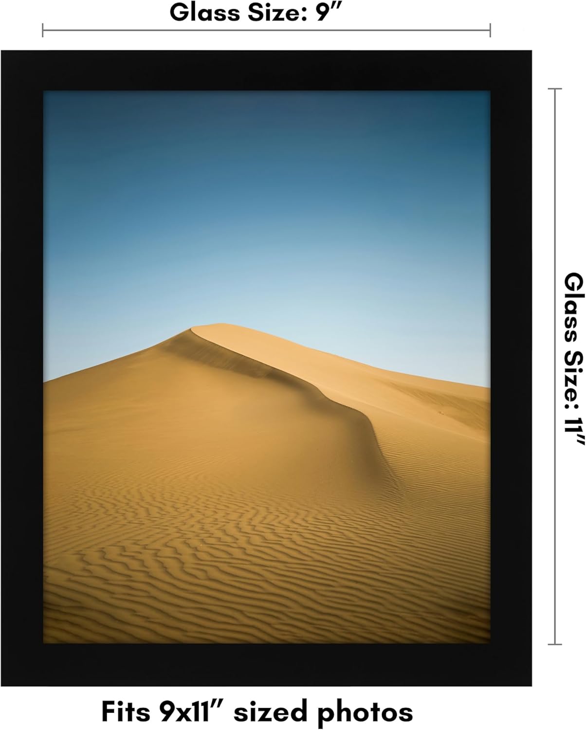 Americanflat 12x18 Poster Frame with Shatter-Resistant Glass - Signature Collection - Gallery-Style Frames Made of Engineered Wood - Photo Frame for Wall Display - Black - Colors B