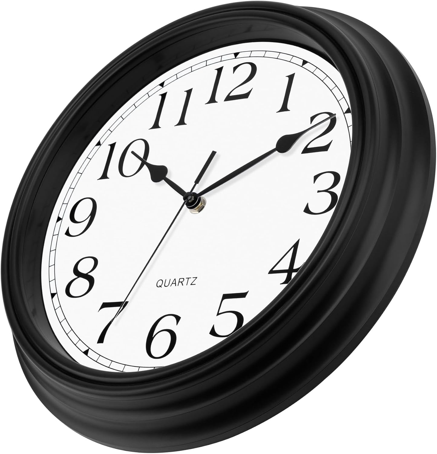 Foxtop Retro Silent Non-Ticking Round Classic Clock Quartz Decorative Battery Operated Wall Clock for Living Room Kitchen Home Office 12 Inch (Bronze)