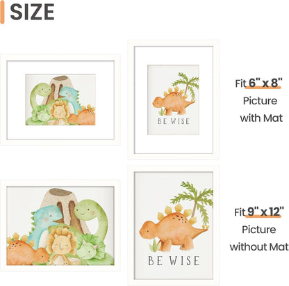 upsimples 11x14 Picture Frame Set of 5, Display Pictures 8x10 with Mat or 11x14 Without Mat, Wall Gallery Photo Frames, Black