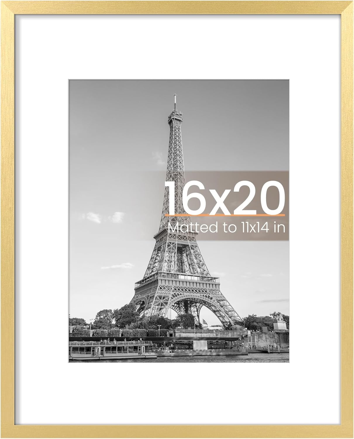 upsimples 8x10 Picture Frame, Display Pictures 5x7 with Mat or 8x10 Without Mat, Wall Hanging Photo Frame, Black, 1 Pack - Colors B
