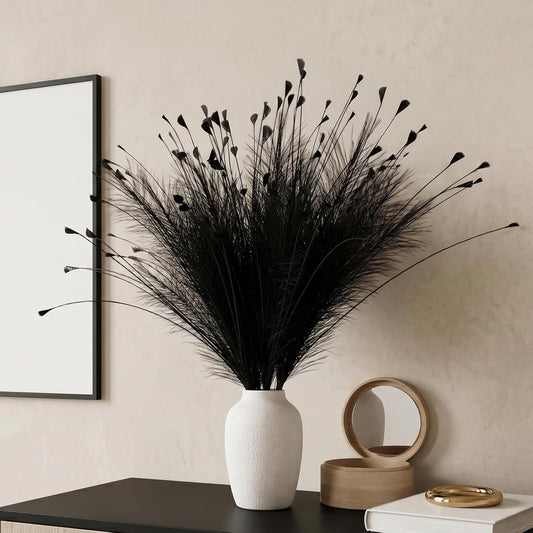 Colorful Pampas Grass Decor 5pcs 25 Inch Faux Pampas Grass ， Artificial Pampas for Boho Home Decor, Table Decorations ，Wedding Centerpieces & Vase Filler