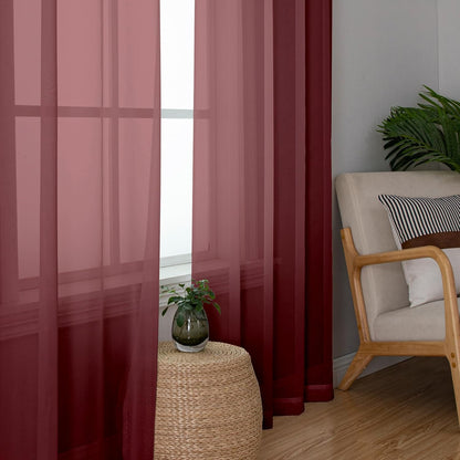 OWENIE Sheer Curtains 84 inches Long 2 Panels Set for Living Room/Bedroom, Rod Pocket Voile Sheer Panel Drapes, White, 2pcs, Each 42" W x 84" L - Colors B