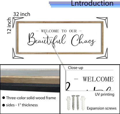 FZMHASLWW Gather Sign Wall Decor 32"×12" Large Wooden Framed for Dining Room Simple Home Kitchen Hanging Art (Wood)