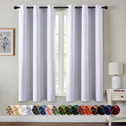 MIULEE Blackout Curtains for Bedroom Living Room 2 Panels, Thermal Insulated Room Darkening Drapes Grommet Noise Reducing Light Blocking Window Treatments 63 Inches Long 40x63 Inch Black - Colors B