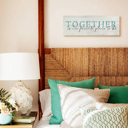 Quotes Wall Decor Enjoy the Little Things Sign Family Wall Signs Canvas Prints Rustic Wooden Wall Art Wood Pictures for Living Room Bedroom Office Home Decor, 6 X 17 Inch Framed