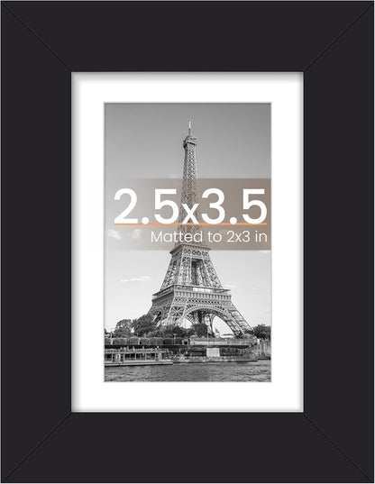 upsimples 8x10 Picture Frame, Display Pictures 5x7 with Mat or 8x10 Without Mat, Wall Hanging Photo Frame, Black, 1 Pack - Colors A