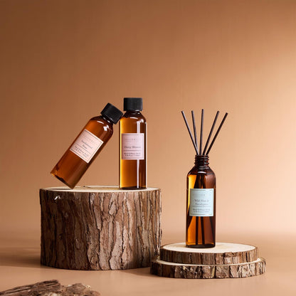 COCORRÍNA Reed Diffuser Set, 10.2oz Scented Oil Refill 3 Pack, Cashmere Vanilla, Ocean Mist, Lavender Garden, Long Lasting Oil Diffuser Refill with 18 Sticks for Bathroom & Bedroom