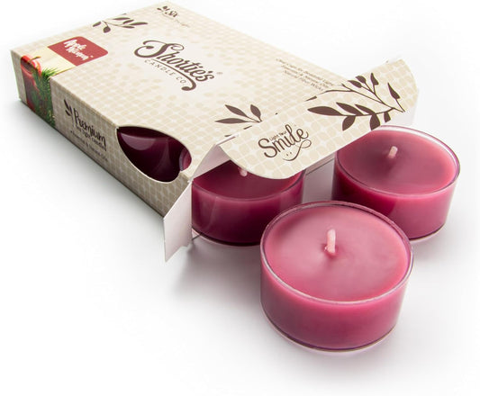 Shortie's Candle Company Coconut Cove Premium Tealight Candles - 6 White Highly Scented Tea Lights - Beautiful Candlelight - Made in the USA - Fruit & Berry Collection