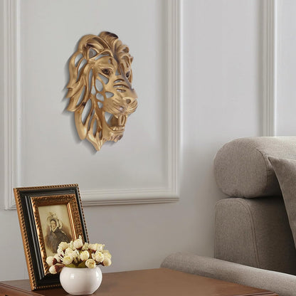 UITWMKTG 5 Pack Animal Head Wall Decor Gold Wall Sculpture Home Decor for Office Bedroom Modern Decor for Men Women