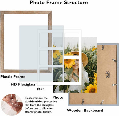 JCJMY 11x14 Picture Frame, 4x6 Collage Picture Frame, Display 5 Pcs 4x6 Photos or 11x14 Picture, Five Opening 4x6 Collage Frame for Wall Hanging, Lightweight 4 x 6 Multi Pictures Frame, Black