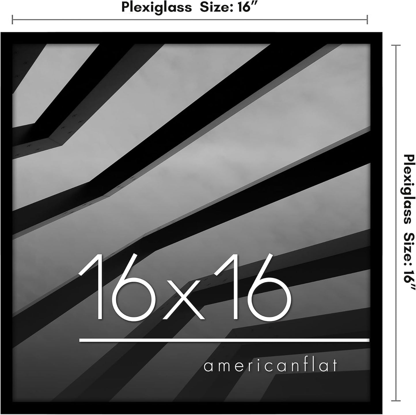 Americanflat 24x36 Poster Frame with Polished Plexiglass - Streamline Collection - Thin Border Picture Frame for Wall Display - Hanging Hardware Included - Black - Colors C