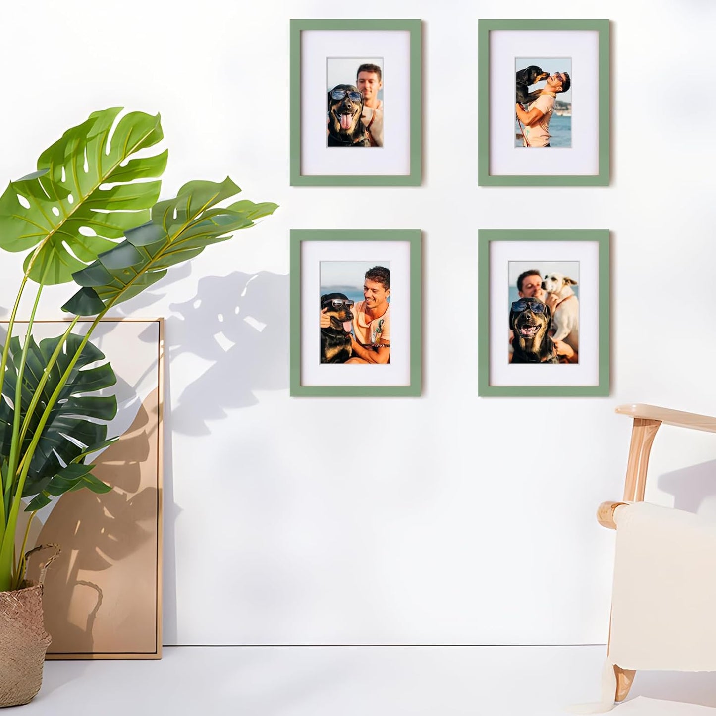 Egofine 12x16 Picture Frame Black, Covered by Plexiglass Made of Solid Wood, Display Pictures 9x12 and 11x14 with Mat or 12x16 Without Mat, for Wall Mounting Photo Frame - Colors A