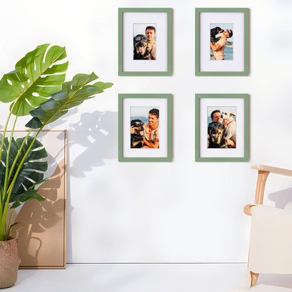 Egofine 12x16 Picture Frame Black, Covered by Plexiglass Made of Solid Wood, Display Pictures 9x12 and 11x14 with Mat or 12x16 Without Mat, for Wall Mounting Photo Frame - Colors A