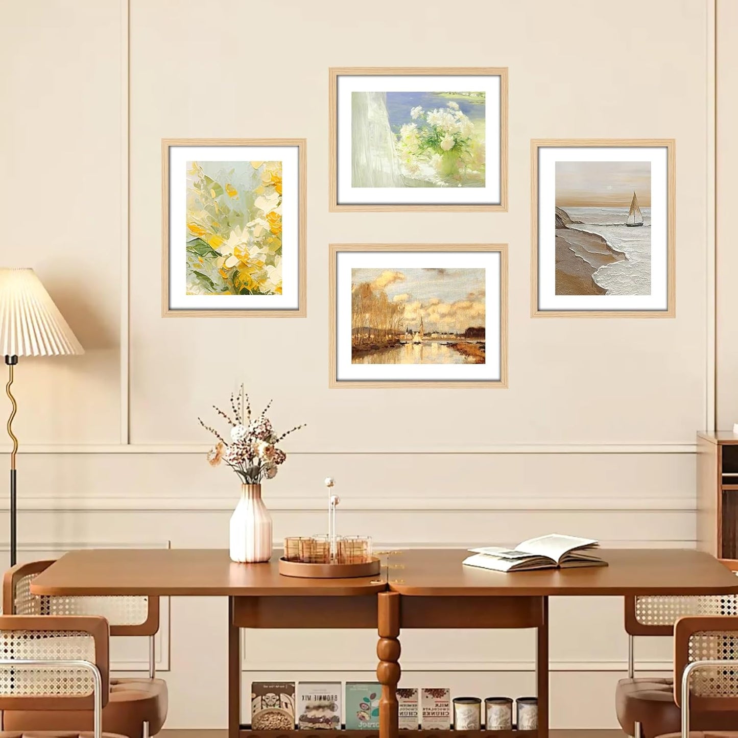 FIXSMITH 10 Pack Picture Frames Collage Wall Decor for Mounting or Tabletop Display, Gallery Wall Frame Set with Two 8x10 Black Frames, Four 5x7 Frames and Four 4x6 Frames, Multi-Pack Photo Frame Set