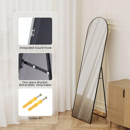 Simple Deluxe Arched Full Length Mirror, 71"x26"Large Floor Mirrors, for Wall Door Bedroom Bathroom Living Room (Gold)