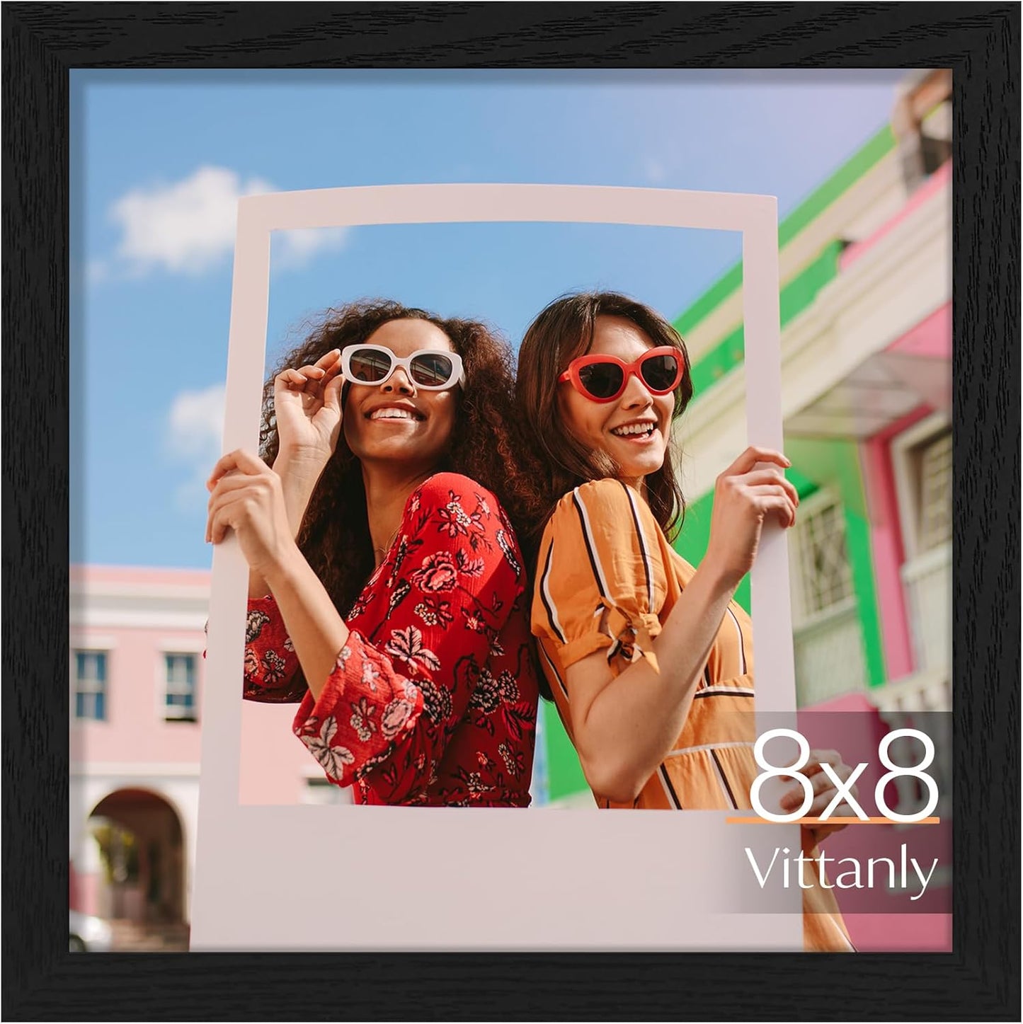 Vittanly 11x14 Picture Frame, Display Pictures 8x10 with Mat or 11x14 without Mat, Photo Frame for Wall Mounting, Black, 1 Pack - Colors A