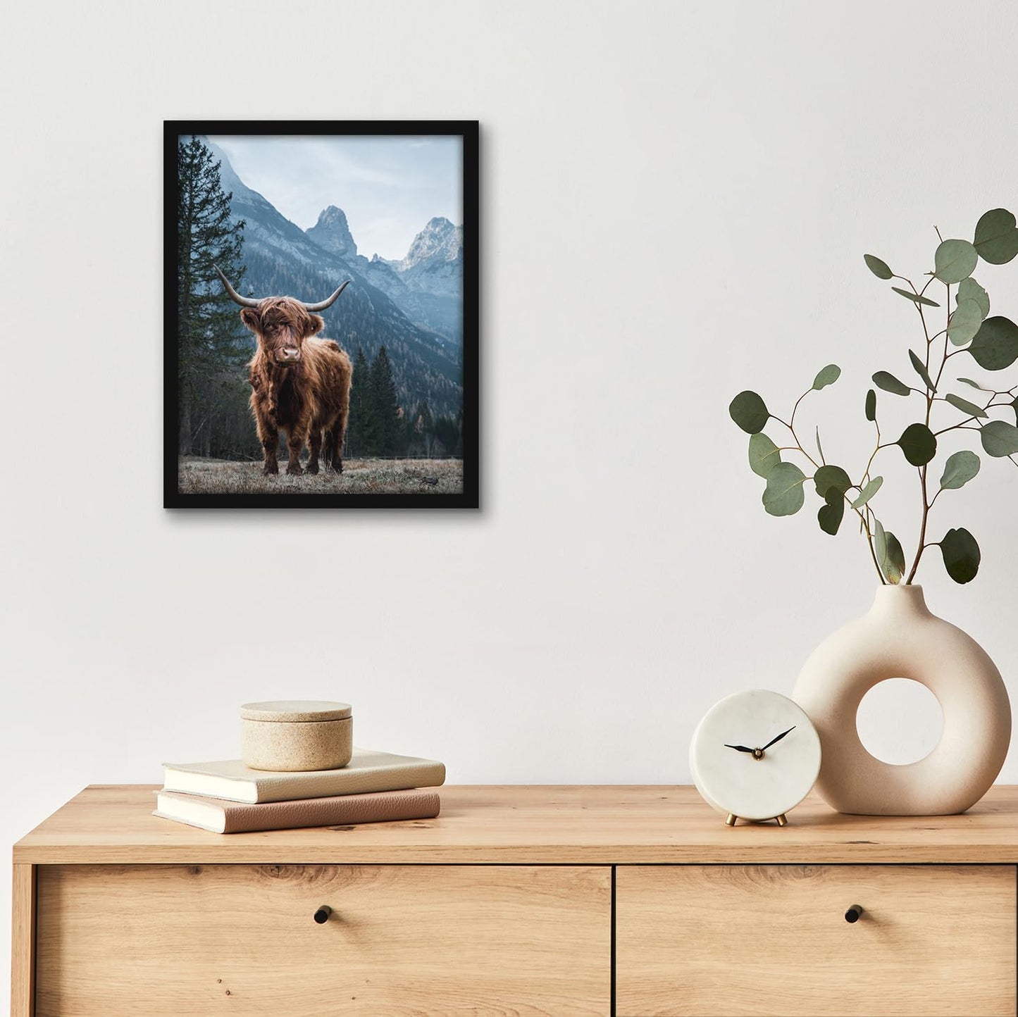Americanflat 24x36 Poster Frame with Polished Plexiglass - Streamline Collection - Thin Border Picture Frame for Wall Display - Hanging Hardware Included - Black - Colors B
