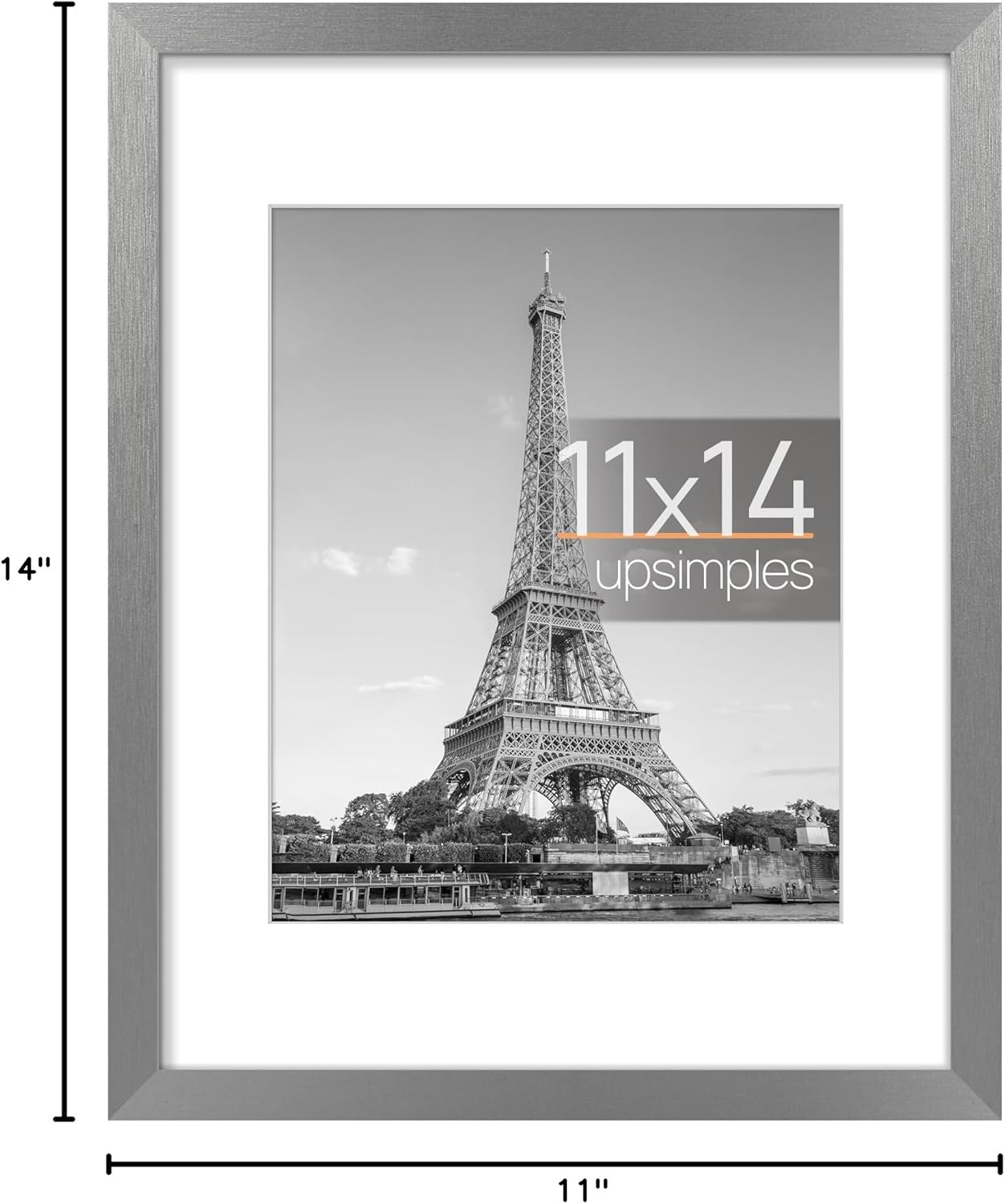 upsimples 8x10 Picture Frame, Display Pictures 5x7 with Mat or 8x10 Without Mat, Wall Hanging Photo Frame, Black, 1 Pack - Colors A