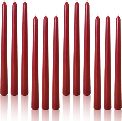 Viyffo Taper Candles, 10 Inch, 4 Pack, Olive Glow – Unscented, Dripless & Smokeless Design, Up to 8 Hour Burn – Long Tall Taper Candlesticks for Wedding, Dinner & Home Decor