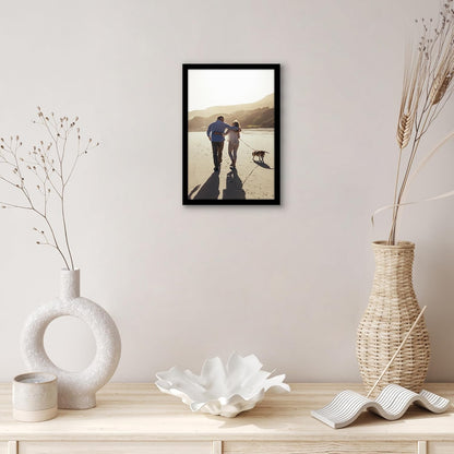 Americanflat 24x36 Poster Frame with Polished Plexiglass - Streamline Collection - Thin Border Picture Frame for Wall Display - Hanging Hardware Included - Black - Colors A