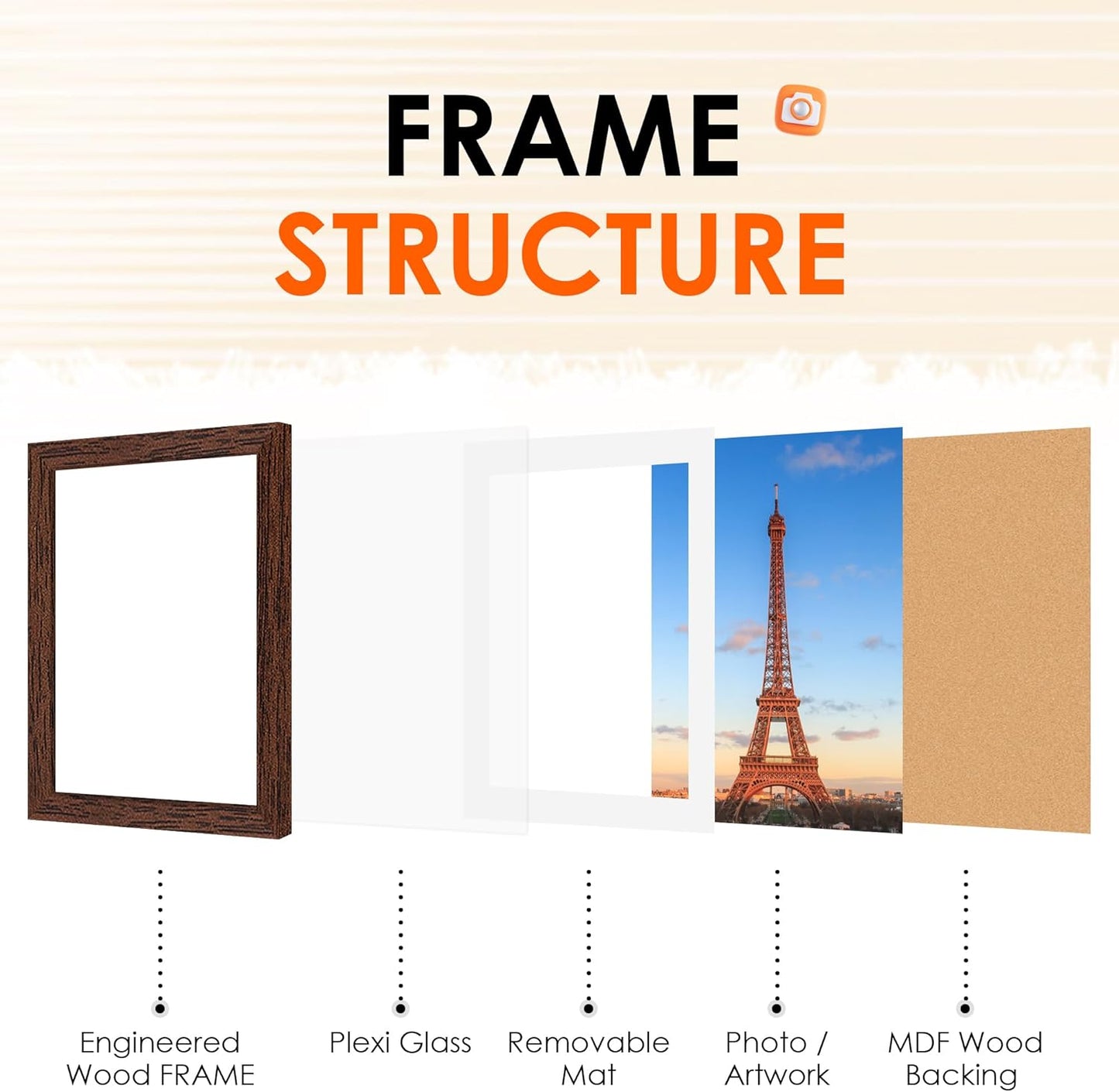 FIXSMITH 10 Pack Picture Frames Collage Wall Decor for Mounting or Tabletop Display, Gallery Wall Frame Set with Two 8x10 Black Frames, Four 5x7 Frames and Four 4x6 Frames, Multi-Pack Photo Frame Set