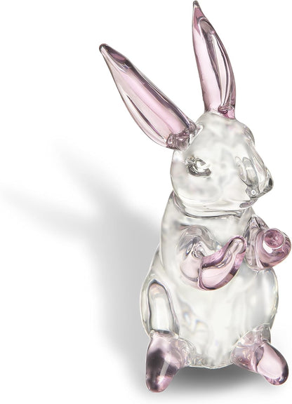 HDCRYSTALGIFTS 3.3'' Crystal Bird Figurine Collectible Art Glass Animal Figurines Table Home Decor Paperweight Valentine’s Day for Women