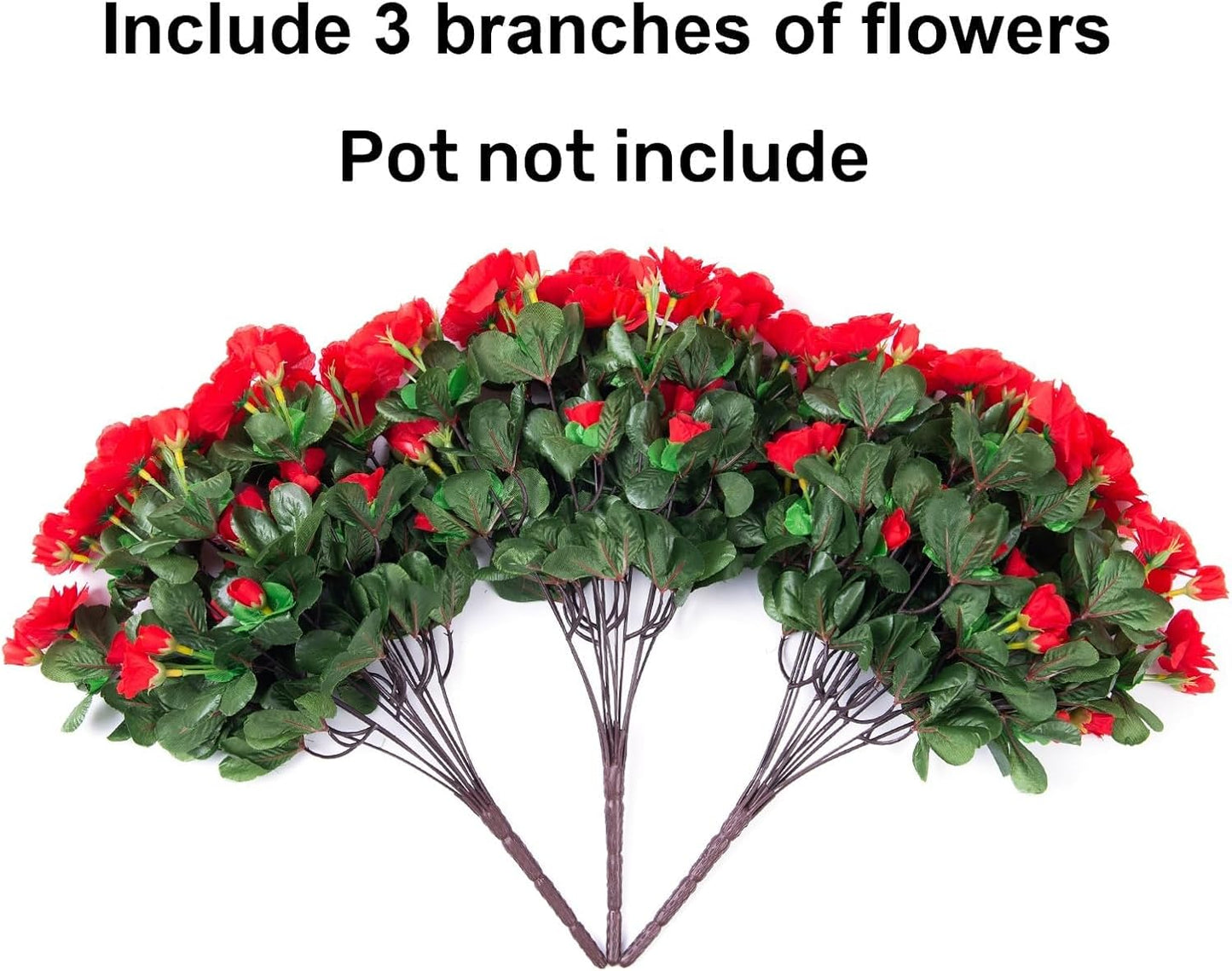 Ivydale Artificial Fake Flowers Plants for Outdoor Outside Spring Decor, Faux Silk Yellow Camellia UV Resistant Look Real for Planter Pot Porch Patio Balcony Garden Yard, 3 Large Bundles