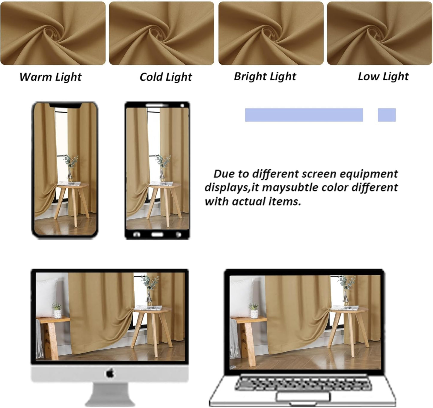 Simplebrand Ava Sage Green Blackout Curtains for Bedroom 63 Inch Length 2 Panels Set, Solid Thermal Insulated Energy Saving Rod Pocket Window Treatment Curtains Blackout Drapes, W40 x L63 Inch, Sage - Colors A