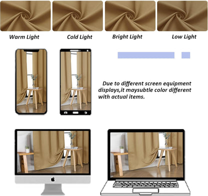 Simplebrand Ava Sage Green Blackout Curtains for Bedroom 63 Inch Length 2 Panels Set, Solid Thermal Insulated Energy Saving Rod Pocket Window Treatment Curtains Blackout Drapes, W40 x L63 Inch, Sage - Colors A