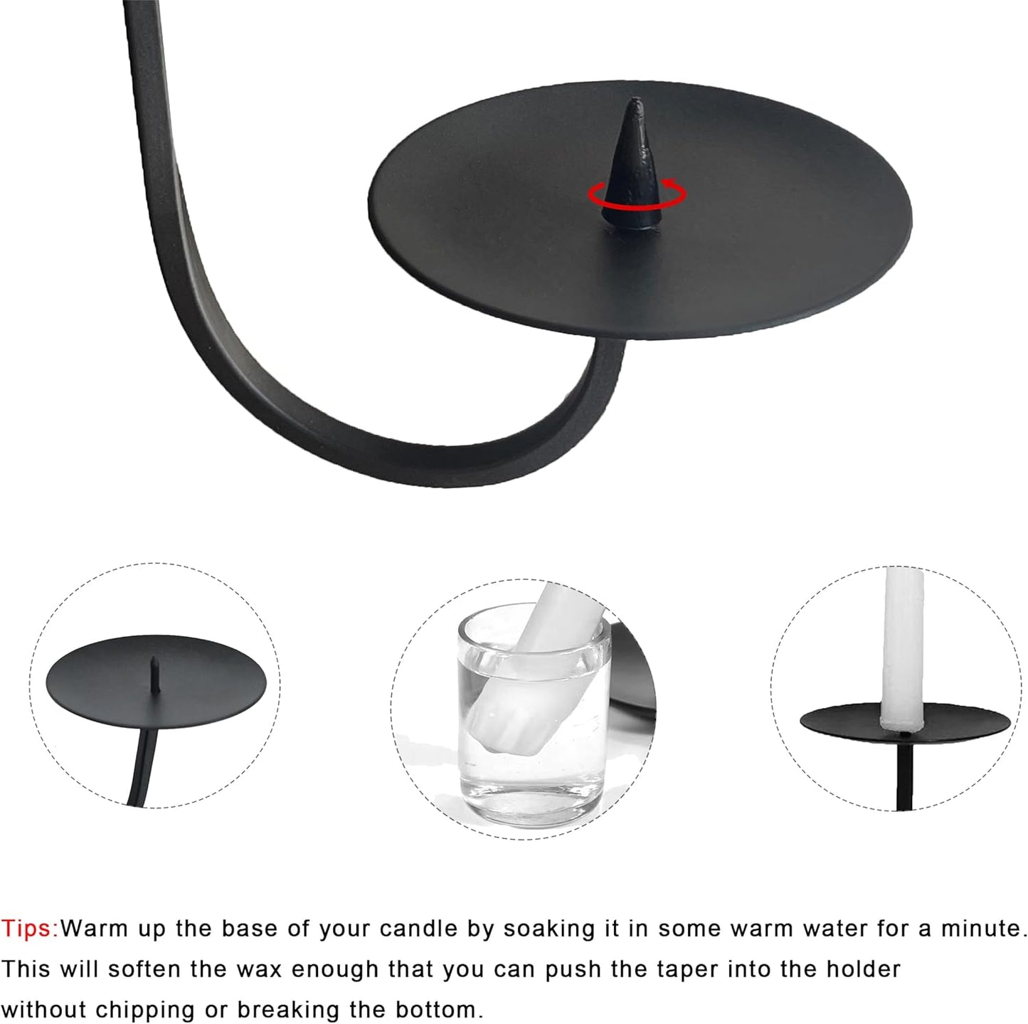 Metal Wall Candle Sconce Holder Set of 2 Wall Mount Candle Holders Modern Wall Candle Sconces Hanging for Living Room Farmhouse Fireplace Wedding 16.5"×5"×3" (Black)