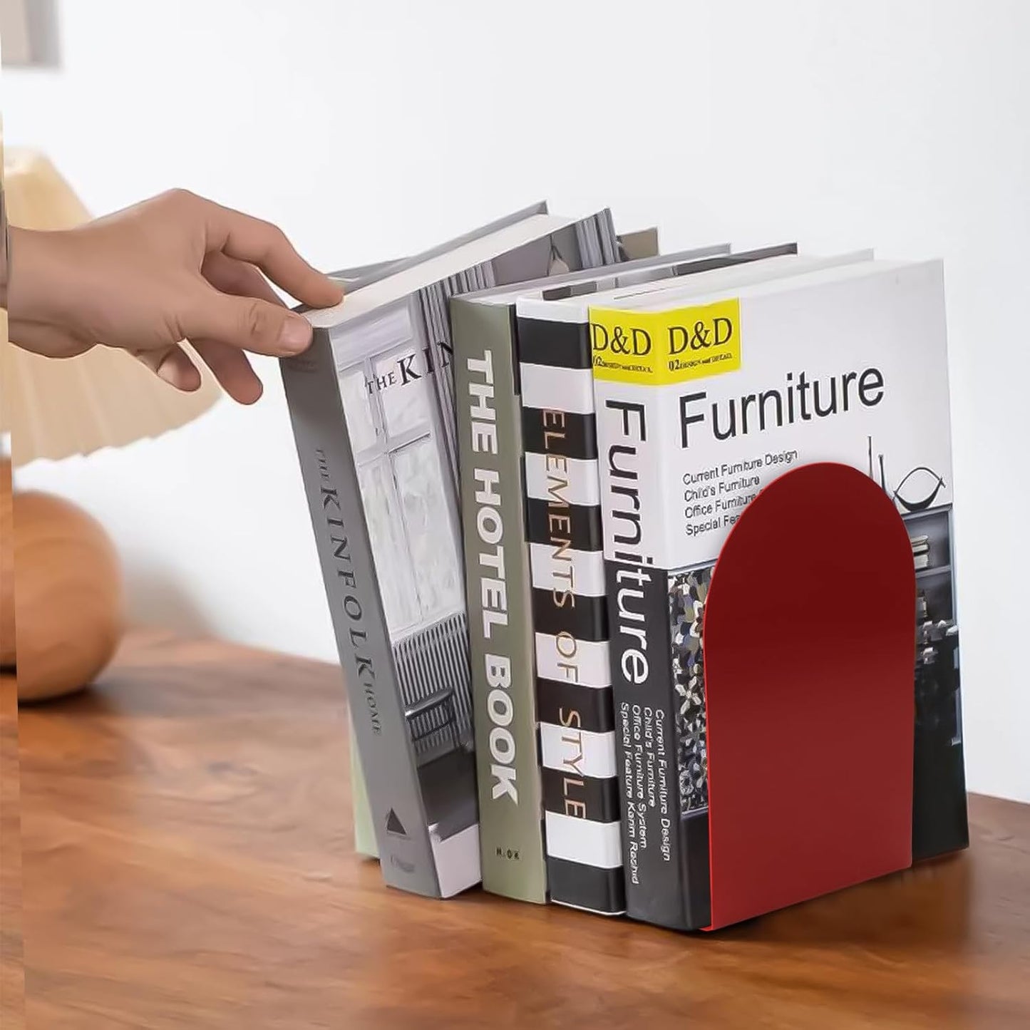 Lulonpon 16 Pieces Book Ends, Bookends, Books Stand, Metal Bookend for Shelves, Black Book Ends for School, Library, Desktop Organizer