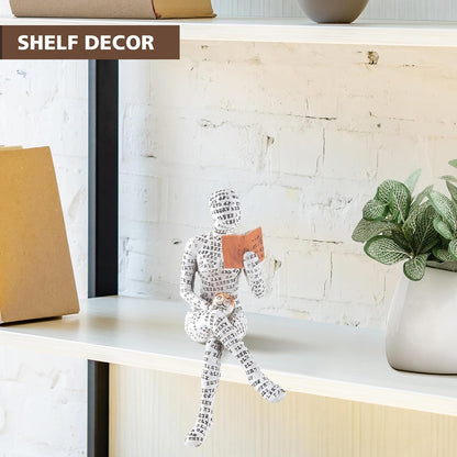 GRAPMKTG Home Decor Pulp Reading Women Thinker Statue Aesthetic Sculpture Room Decor Modern Abstract Decoration on Shelf Table Desk for Living Room Office Bedroom A