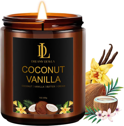 Scented Candles Set, 4 Pack Soy Candles for Home Scented, Candle Gifts for Men Women, Scents of Pineapple Cocktail/Coconut Vanilla/Pink Sands/Bahamian Breeze
