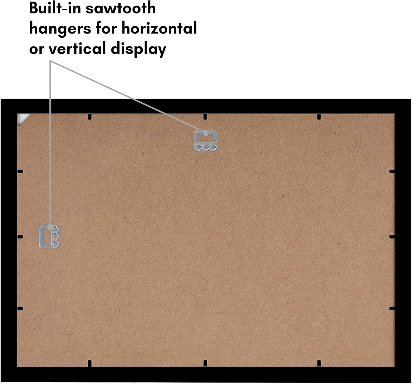 Americanflat 12x18 Poster Frame with Shatter-Resistant Glass - Signature Collection - Gallery-Style Frames Made of Engineered Wood - Photo Frame for Wall Display - Black - Colors B