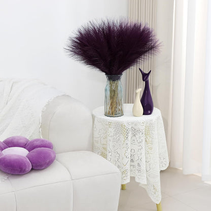 Pampas Grass Decor 30 Pcs 21.7 Inch Faux Brown Pampas Grass Bulk Artificial Dried Flowers Small Vase Filler Pompas Grass.