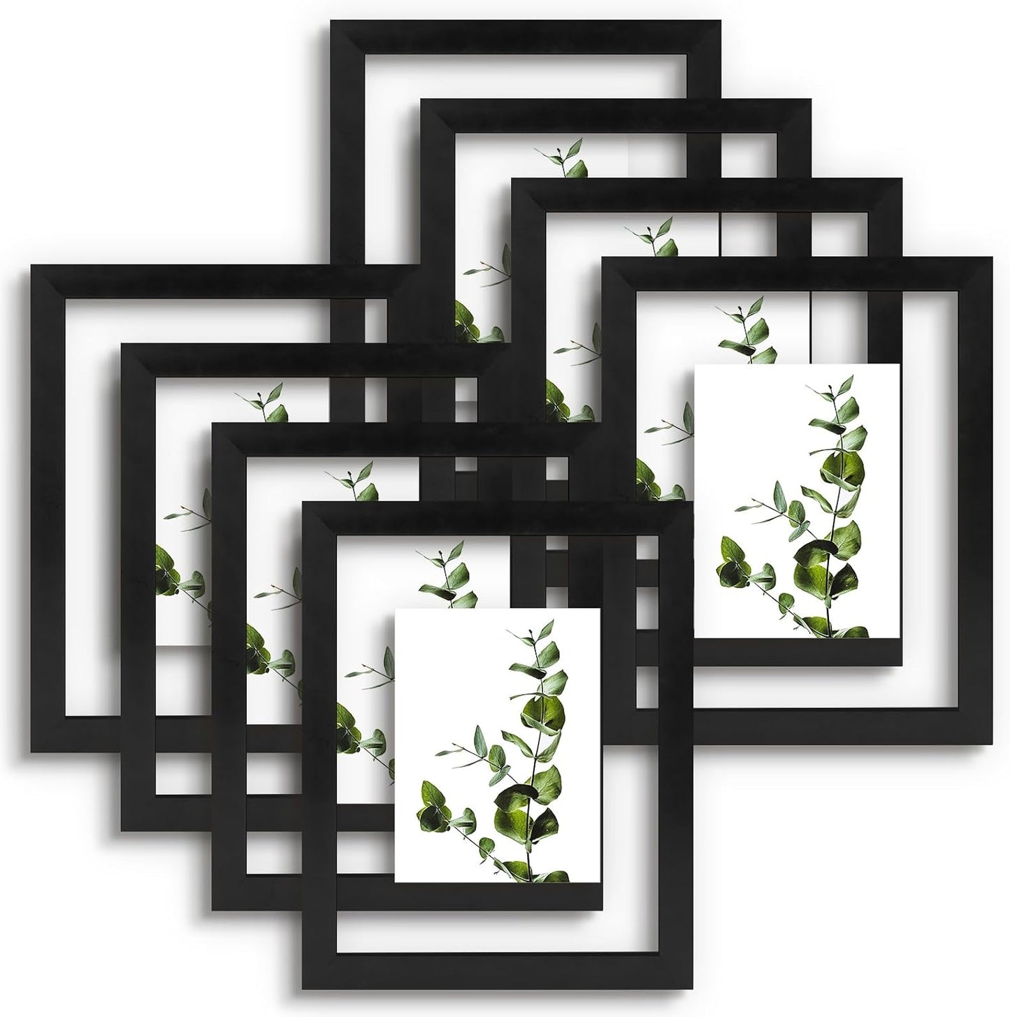 Golden State Art, 11X14 Floating Picture Frame, Black Wood Frame Display Any Size Photo Up To 11X14, Pressed Flower Frames with Hanging Hardware - Horizontal And Vertical Formats for Wall