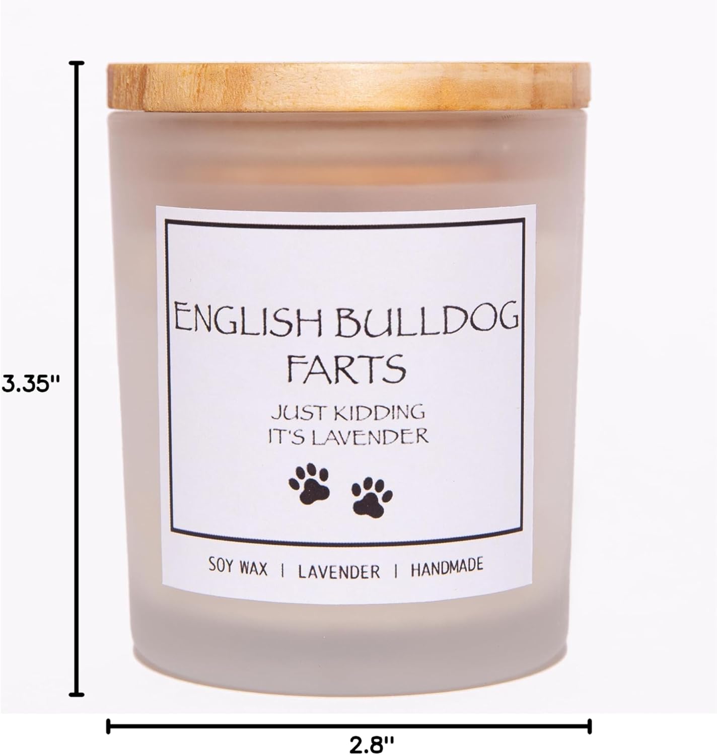 Pug Gifts & Decor, Dog Mom Gifts for Women, Dog Farts Candle, Pet Friendly Lavender Scented Candle