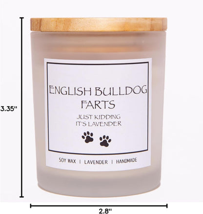 Pug Gifts & Decor, Dog Mom Gifts for Women, Dog Farts Candle, Pet Friendly Lavender Scented Candle