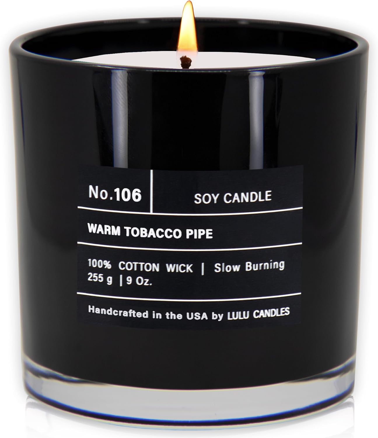 Lulu Candles | Jasmine, Oud & Sandalwood | Luxury Scented Soy Jar Candle | Hand Poured in The USA | Highly Scented & Long Lasting (9 Oz.)