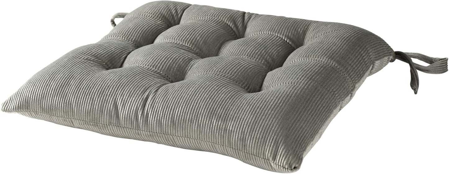 HLOVME Corduroy Chair Cushion with Ties Ultra Soft Warm Floor Cushion for Kids Reading Nook Comfortable Square Seat Cushion for Adult 15.7”x15.7”, White