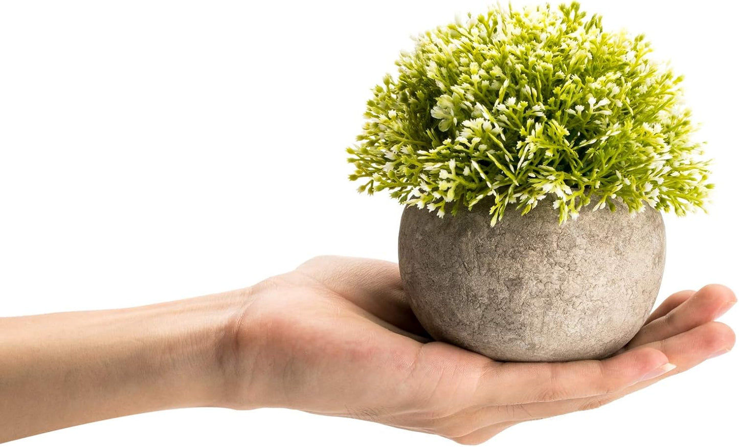 Velener Mini Sage Green Potted Boxwood Topiary Artificial Plants for Home Decor Indoor, Farmhouse House Plant Office Small Desk Shelf Apartment Coffee Bar Bathroom Decor Guest Room, Small Fake Plant