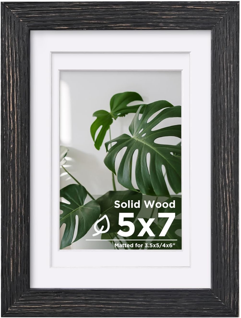 Egofine 12x16 Picture Frame Black, Covered by Plexiglass Made of Solid Wood, Display Pictures 9x12 and 11x14 with Mat or 12x16 Without Mat, for Wall Mounting Photo Frame - Colors A