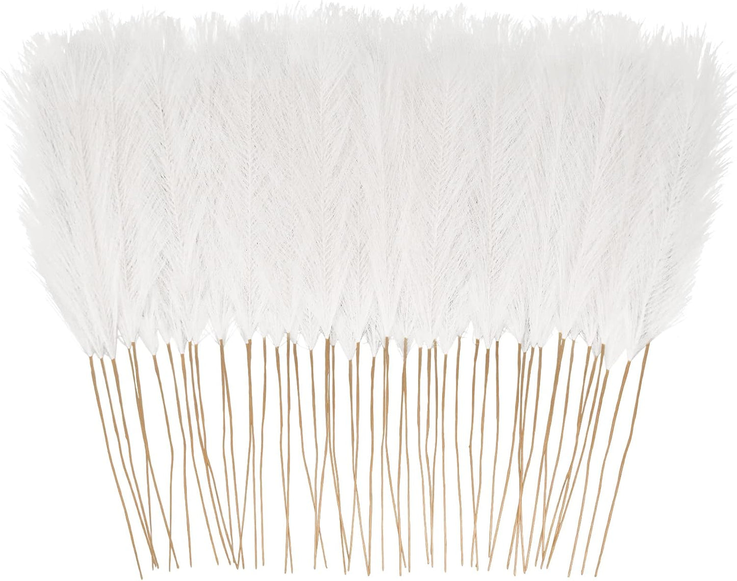 obbsie 50pcs Pink Faux Pampas Grass Decor, 21.6" Short Artificial Floral Branches Vase Filler Flower Arrangement for Home Wedding Boho Outdoor Decor