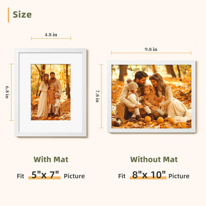 HappyHapi 4x6 Picture Frame Set of 5, Black Frames Display Photo 3.5x5 with Mat or 4x6 without, Gallery Wall Frame Set, Wall or Tabletop Display (Black)
