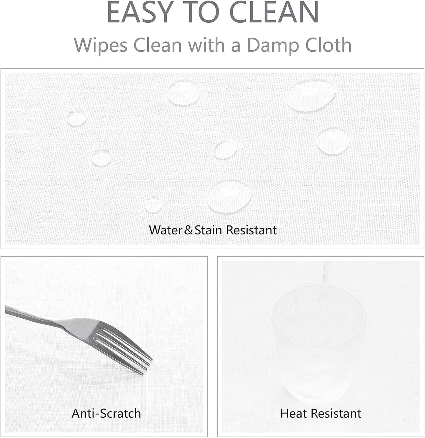 Veblandy Rectangle Tablecloth Waterproof Linen Textured Table Cloth Stain and Wrinkle Resistant Washable, Decorative Fabric Table Cover for Dining, Party and Camping (Sage Green, 52 * 70)
