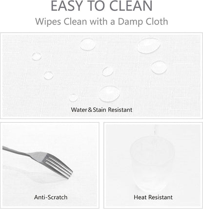 Veblandy Rectangle Tablecloth Waterproof Linen Textured Table Cloth Stain and Wrinkle Resistant Washable, Decorative Fabric Table Cover for Dining, Party and Camping (Sage Green, 52 * 70)
