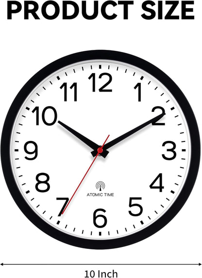 AKCISOT Wall Clock, Modern Small Wall Clocks Battery Operated 8 Inch, Silent Non-Ticking Analog Classic for Office, Home, Bathroom, Kitchen, Bedroom, School(Black)